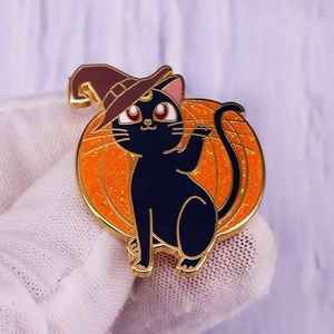 Sailor Moon Luna Pumpkin Halloween Enamel Pin